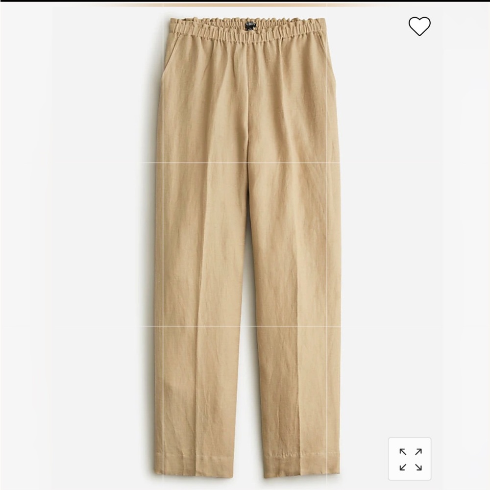 J.Crew Tall pull-on full-length pant in Chelsea linen-cupro blend